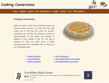 Tablet Screenshot of cookingconversions.org